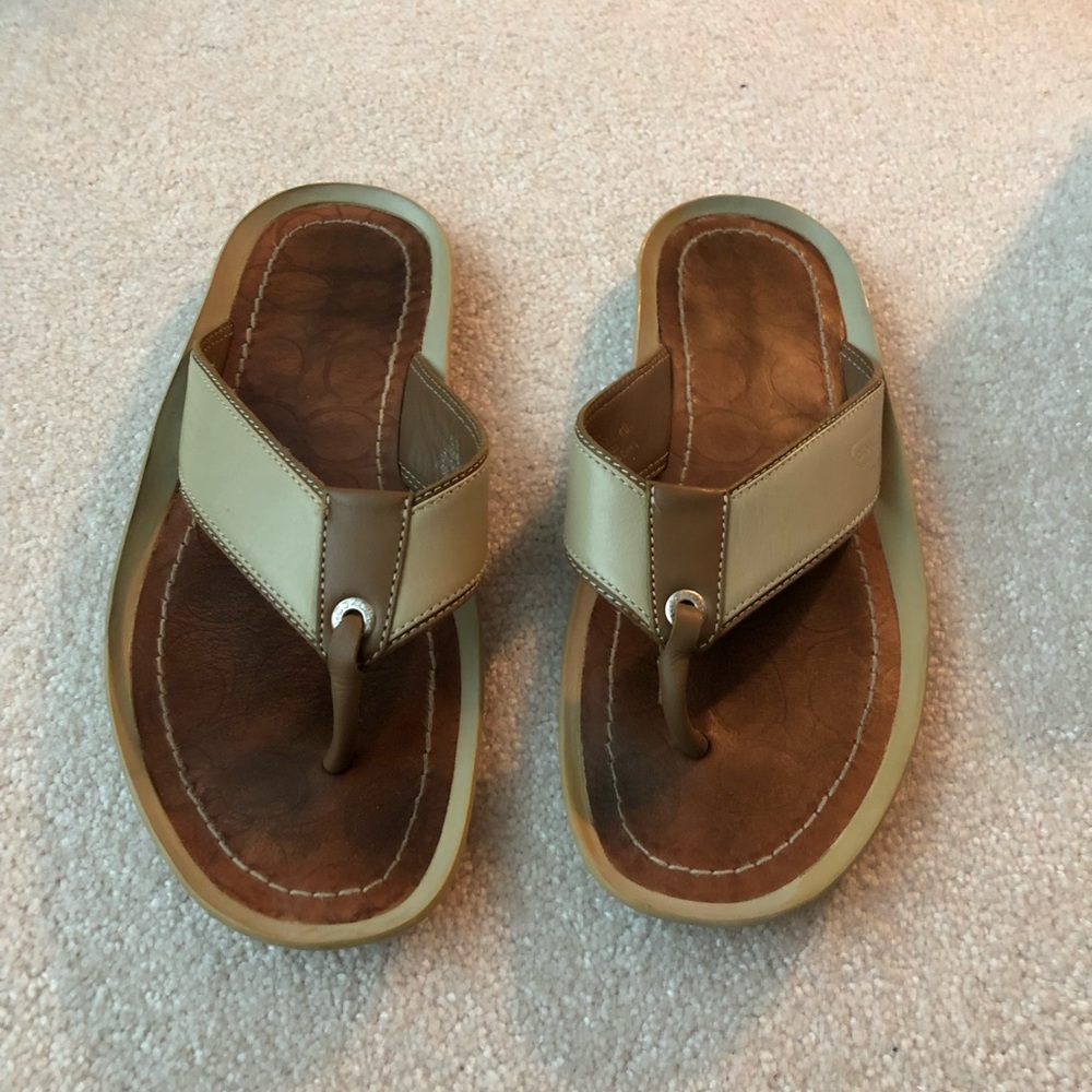 Coach Men’s sandals with leather trim